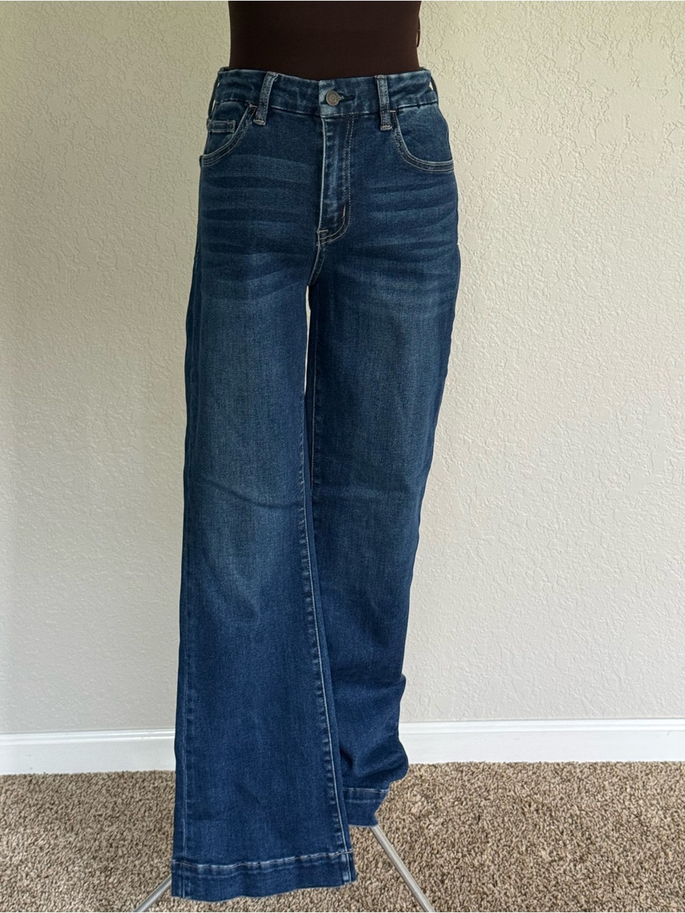 Flying Monkey High Rise Bootcut Jeans Women’s Size 30 Dark Wash 33” Inseam